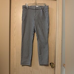 GAP Black and White Gingham Signature Skinny Ankle Pants size 12